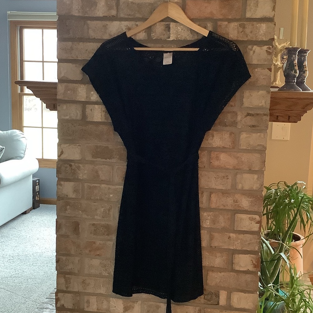 Elegant Black Swim Cover up Dress